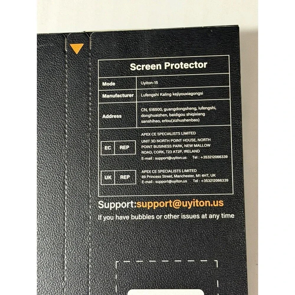 Uyiton 2 Pack Screen Protector for Apple iPhone 15 Pro Max Tempered Glass New